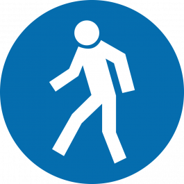 Anti-slip floor pictogram: “Pedestrians Only”