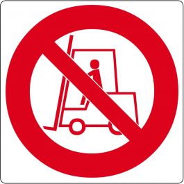 Floor pictogram for “No Forklifts”
