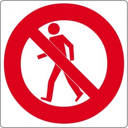 Floor pictogram for “No Pedestrians”