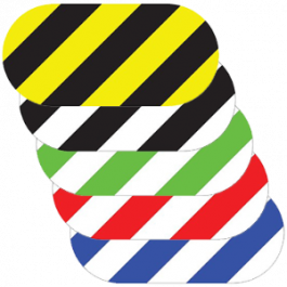 Oval - Hazard Stripes