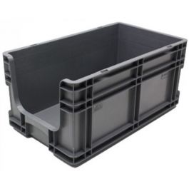 Straight-wall container 295x505x235 mm with open front