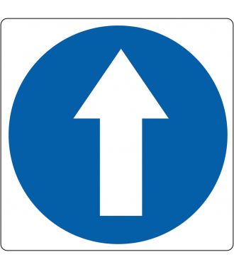 Floor pictogram for “Mandatory Walking Direction”