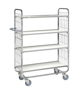 Kongamek trolley with four adjustable shelves, load capacity of 250 kg