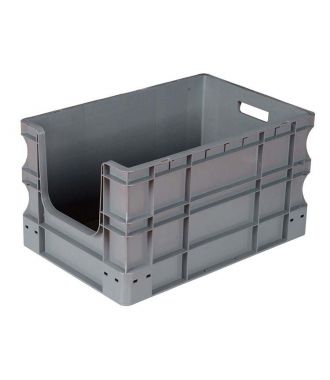 Straight-wall container Eurobox 400x600x330 mm with front opening