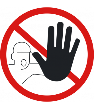 Anti-slip floor pictogram: “Unauthorised Persons Not Permitted”