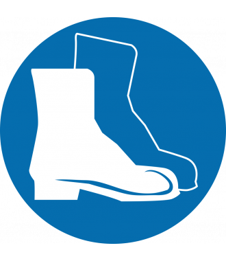 Anti-slip floor pictogram: “Safety Footwear Required”