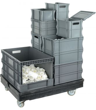 Plastic straight-wall containers