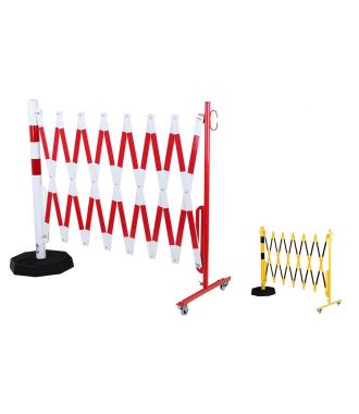 Expanding barrier with portable post