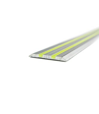 Glow-in-the-dark aluminium flat profile